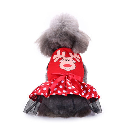 Pet clothes Christmas pet supplies outdoor dog walking clothes