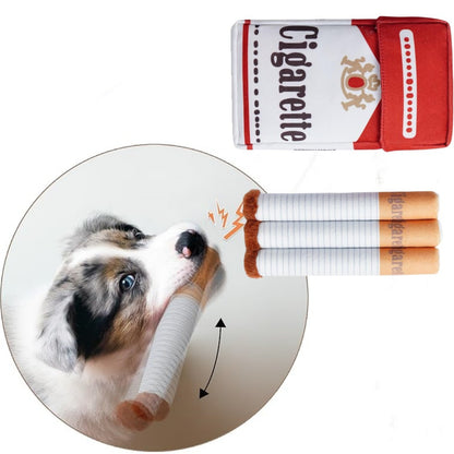 Dog cigarettes with box, sound making toys, pet toys, bite resistant and grinding plush toys, cat supplies