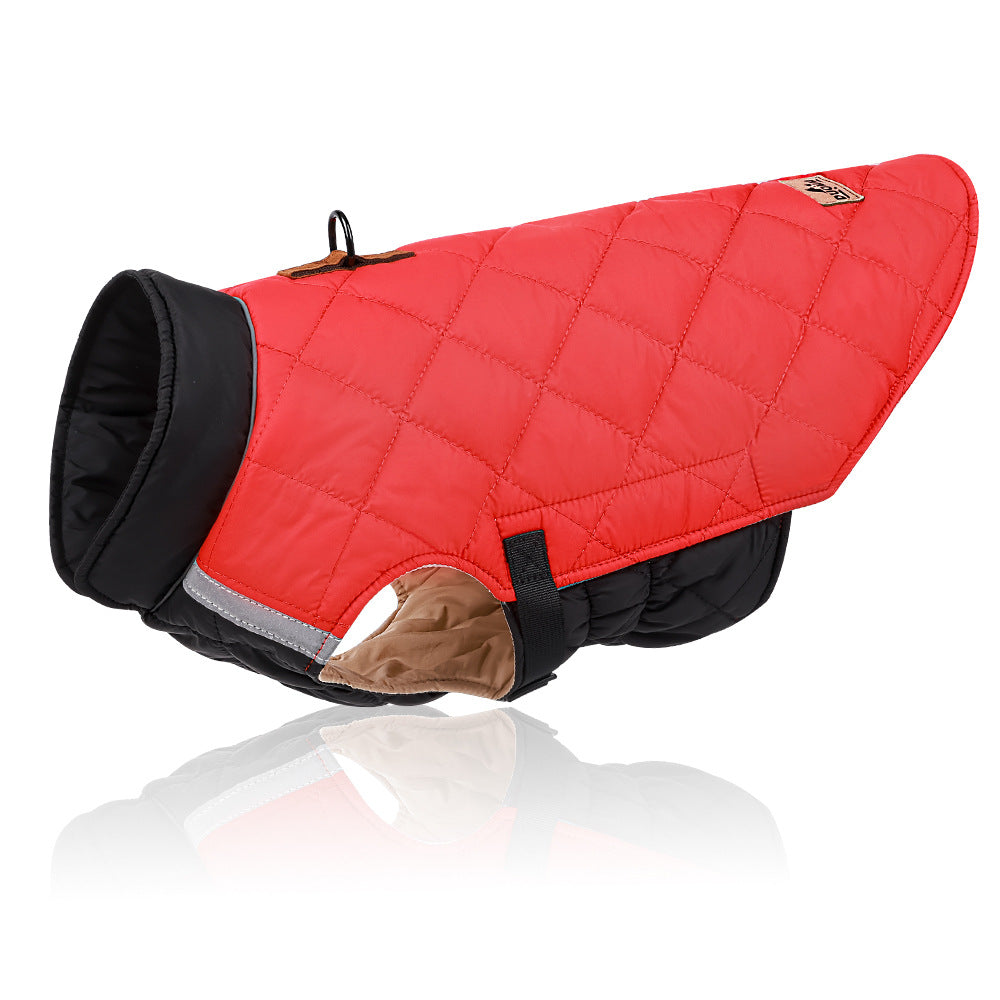 New Pet Clothes Autumn And Winter Reflective Warm Pet Cotton Padded Clothes Thickened Dog Clothes Pet Supplies