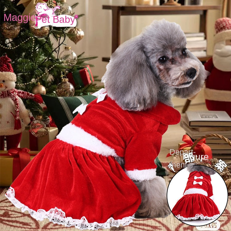 Pet clothes Christmas pet supplies outdoor dog walking clothes